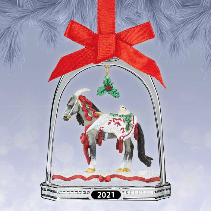 Arctic Grandeur Holiday Horse | Stirrup Ornament | Retired