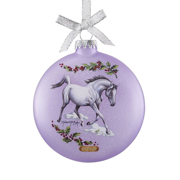 Artist Signature Glass Ornament-Arabian Horses | Retired