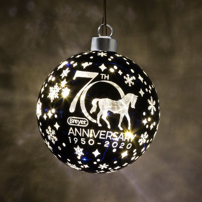 Breyer 70th Anniversary Glass Ball Ornament | Lights Up! | Retired