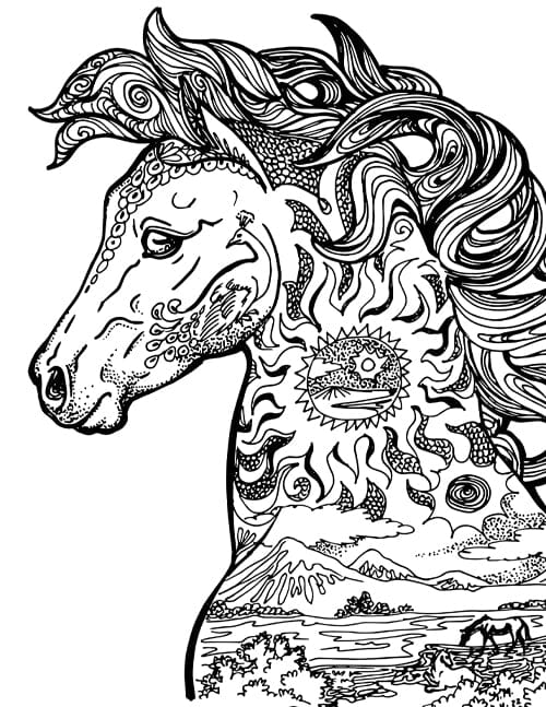 realistic pegasus coloring pages