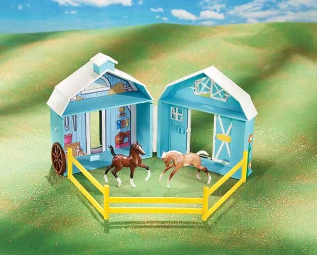 Frolicking Foals Pocket Barn | Retired