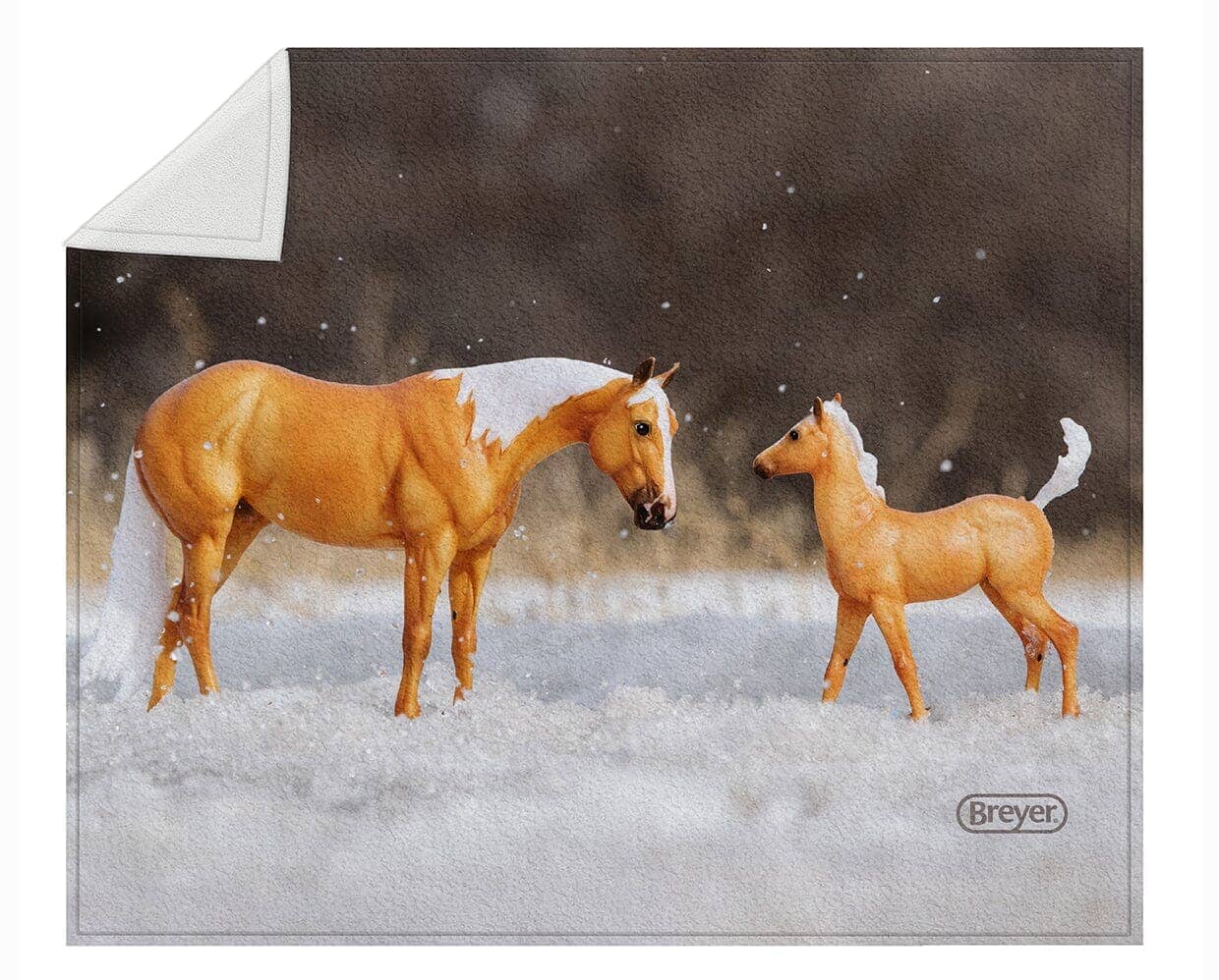 Palomino Mare & Foal Throw Blanket | Retired