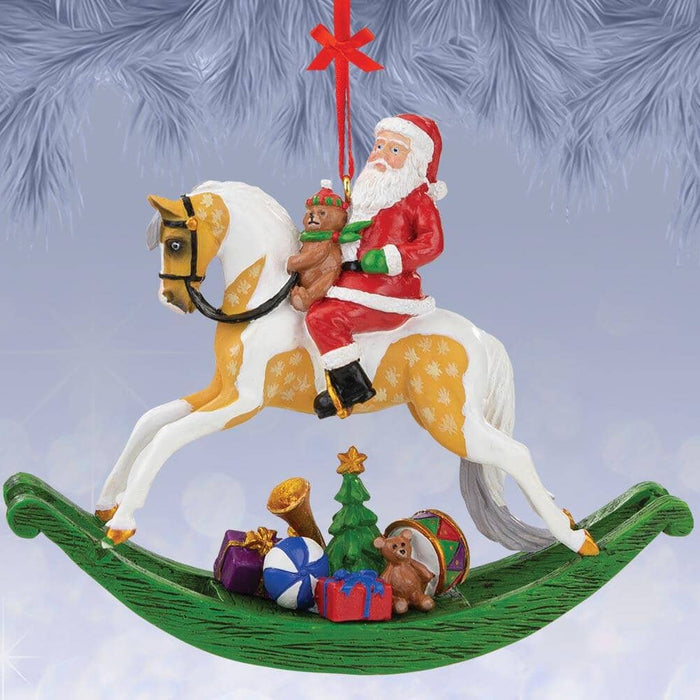 Rocking Horse Santa Ornament | Retired