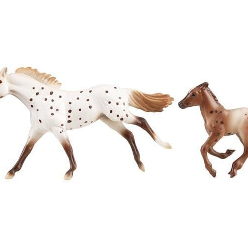 Stablemates Leopard Appaloosa Horse & Bay Semi-Appaloosa Foal | Retired