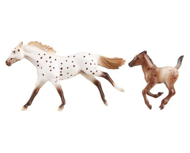 Stablemates Leopard Appaloosa Horse & Bay Semi-Appaloosa Foal | Retired