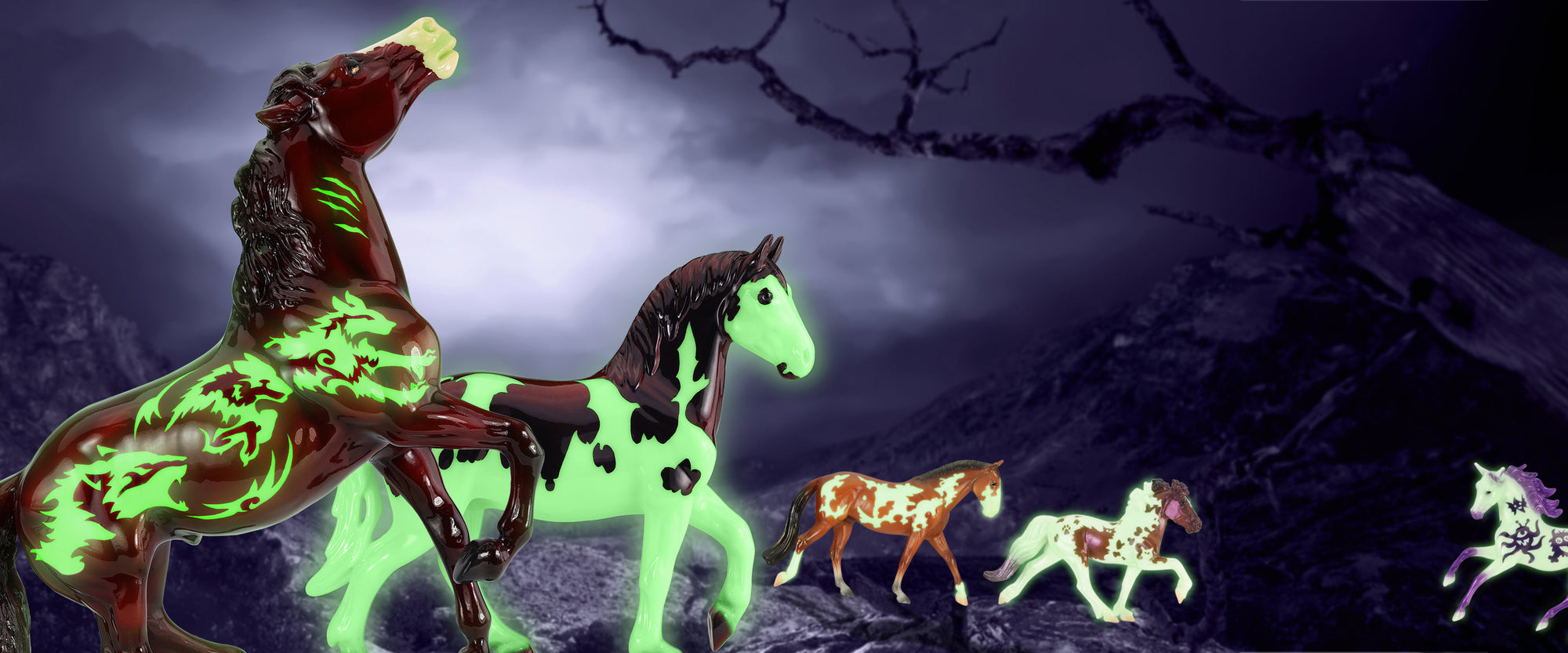 Breyer's 2024 Halloween Collection - Shown glowing