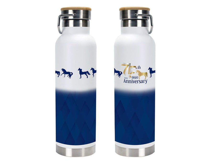 The front and back of the 75th Anniversary Water Bottle