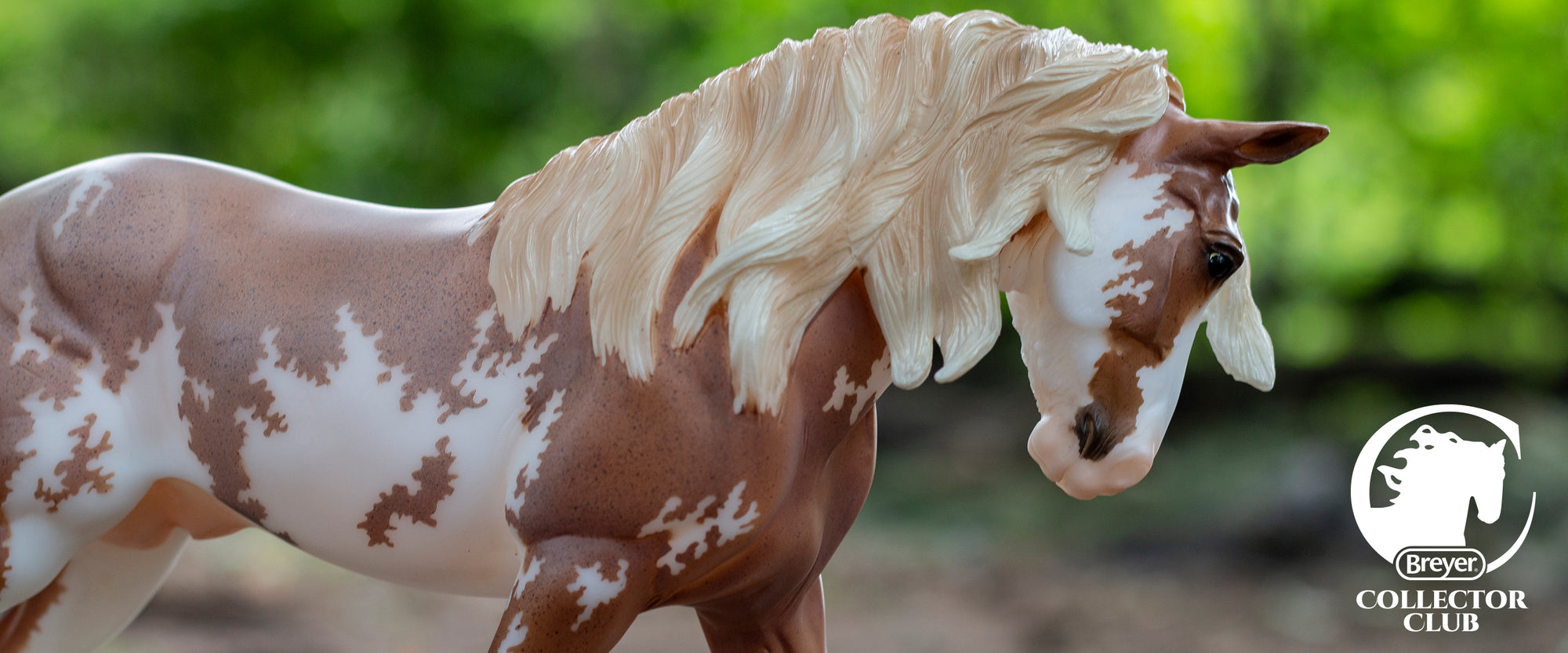 Join the Breyer Collector Club, showing exclusive collector model "Heath"