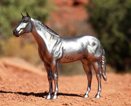 AQHA | 85th Anniversary Best Remuda Model facing left on desert background