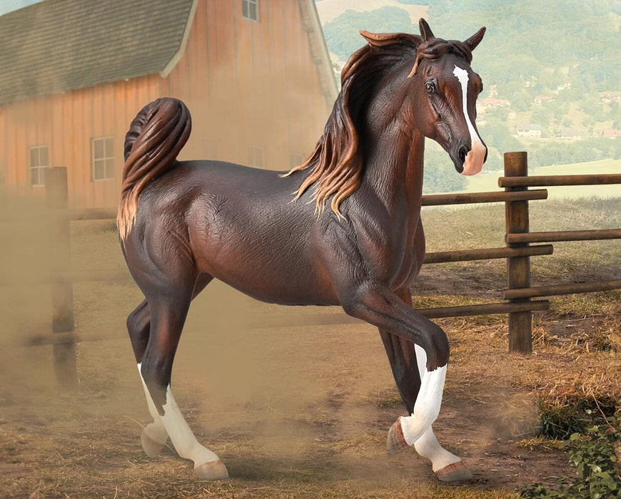 Arabian Mare Liver Chestnut on a farm