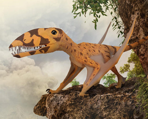 Dimorphodon with Movable Jaw - Deluxe on a rocky cliff