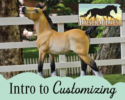 Introduction to Customization | BreyerMidwest 2025 - shown with model with a butterfly on it's nose