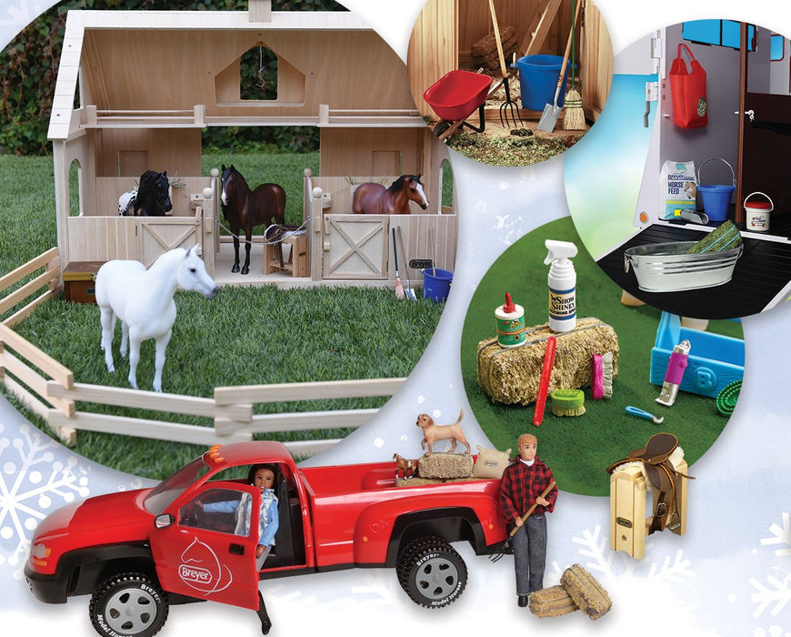 Ultimate Value Bundle featuring the Dually Truck, Wood Barn and much more!