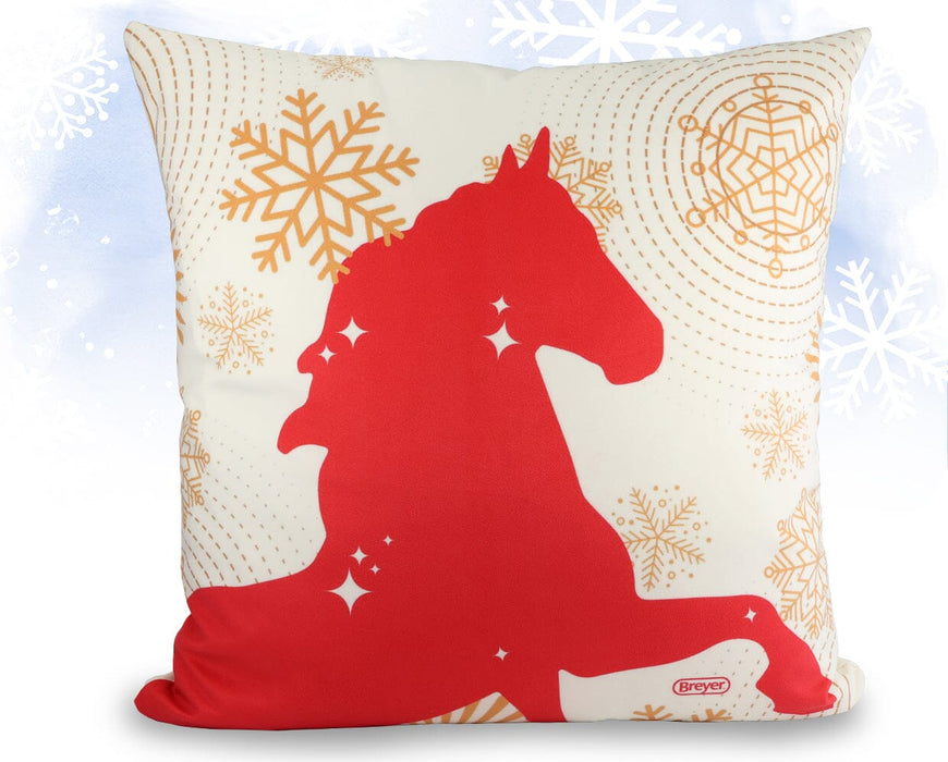 Winter Pillow - Red on White