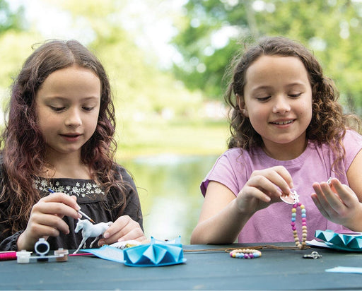 Two girls with the All About Horses Craft Kit