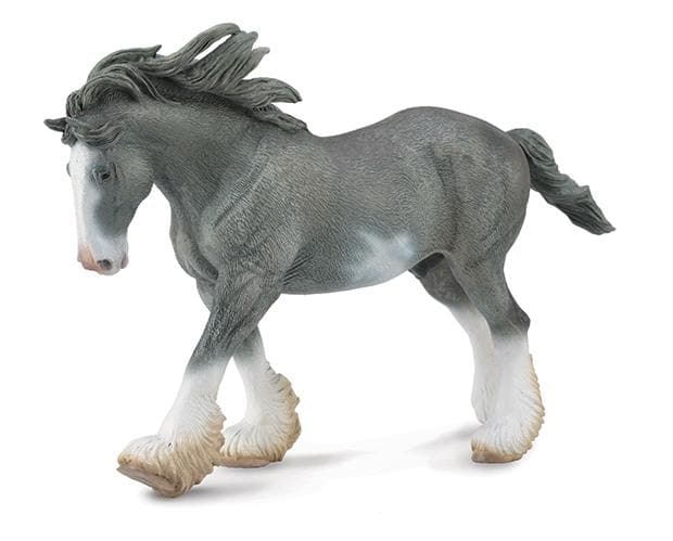 Black Sabino Roan Clydesdale Stallion Model Breyer 