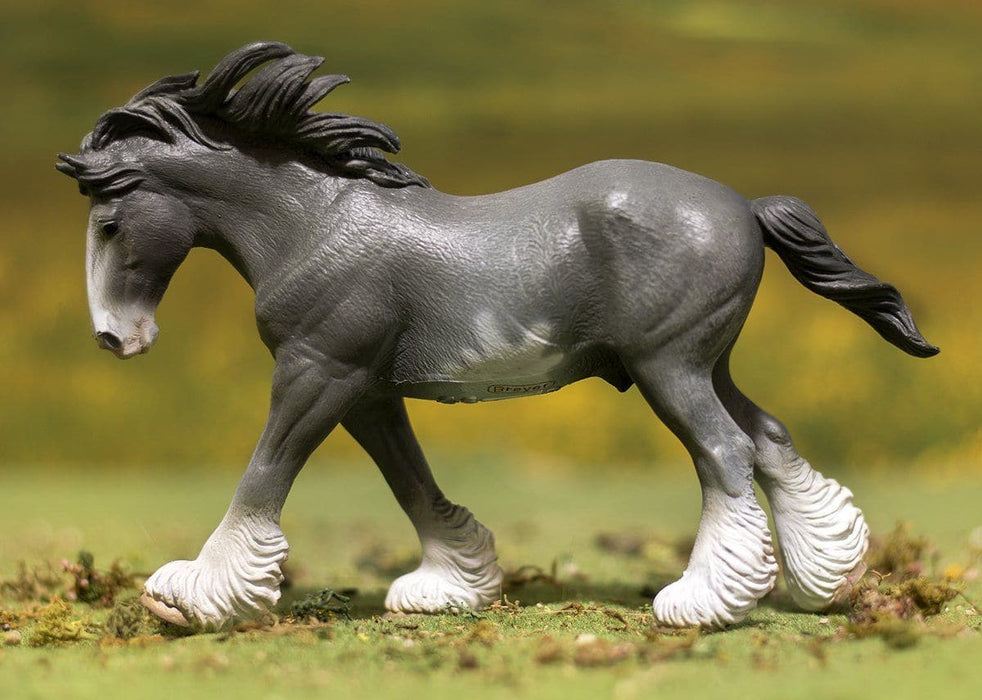 Black Sabino Roan Clydesdale Stallion Model Breyer 