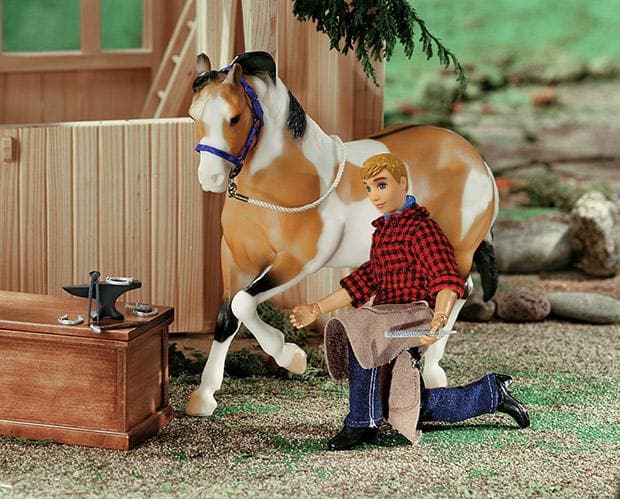 Farrier with Blacksmith Tools 8" Figure Model Breyer 