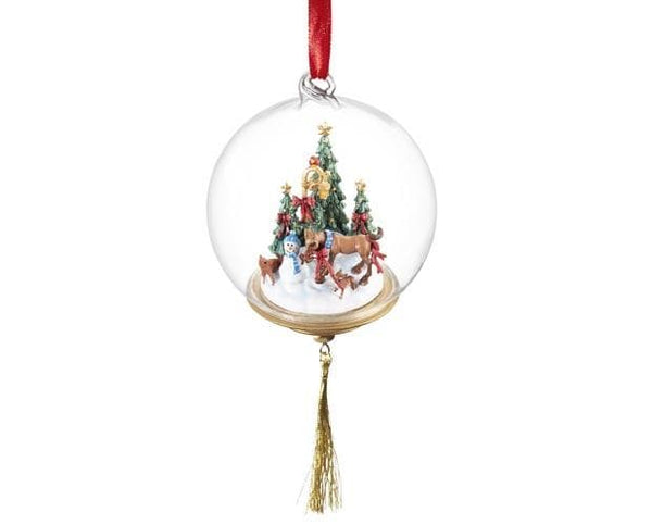 First Holiday Glass Globe Ornament - BreyerHorses.com