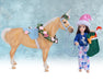 Holiday Pony Playset on snowy background