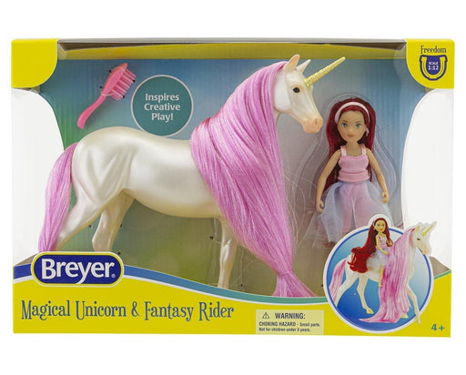 Magical Unicorn Sky and Fantasy Rider, Meadow Model Breyer 