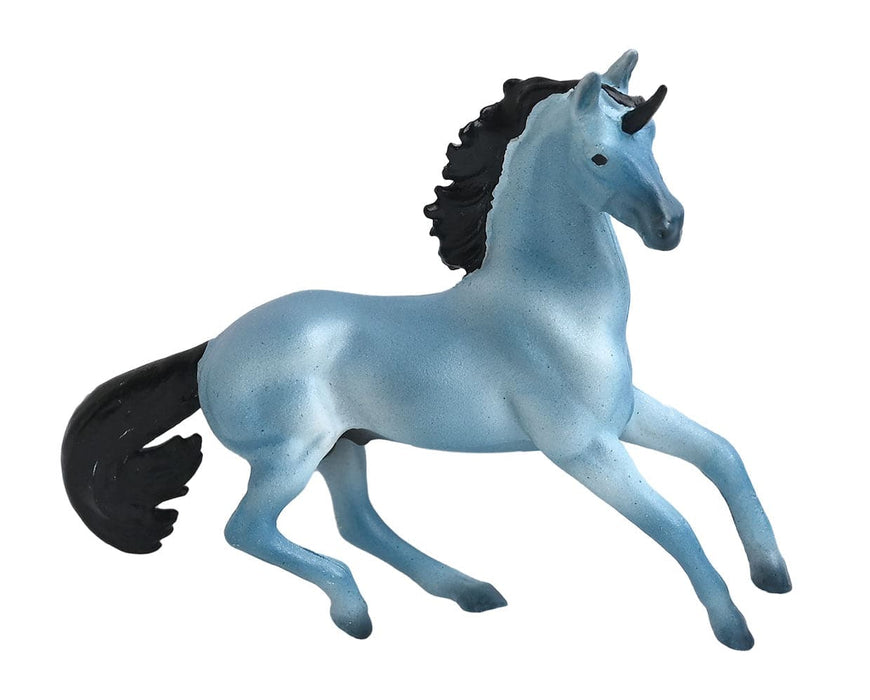 Lapis - a blue model with black horn, mane and tail