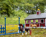 Stablemates Red Stable Set with Two Horses Model Breyer 